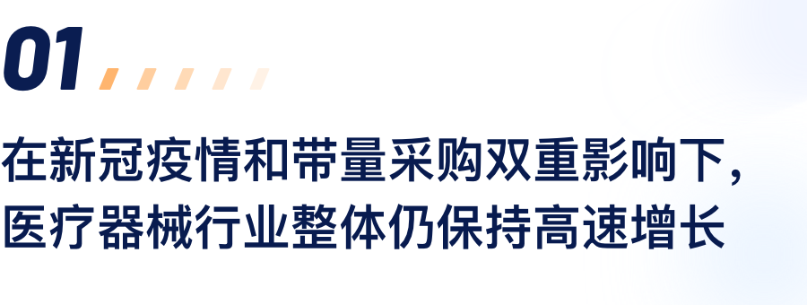 在新冠疫情和带量采购双沉影响下，医疗器械行业整体仍维持高速增长.png